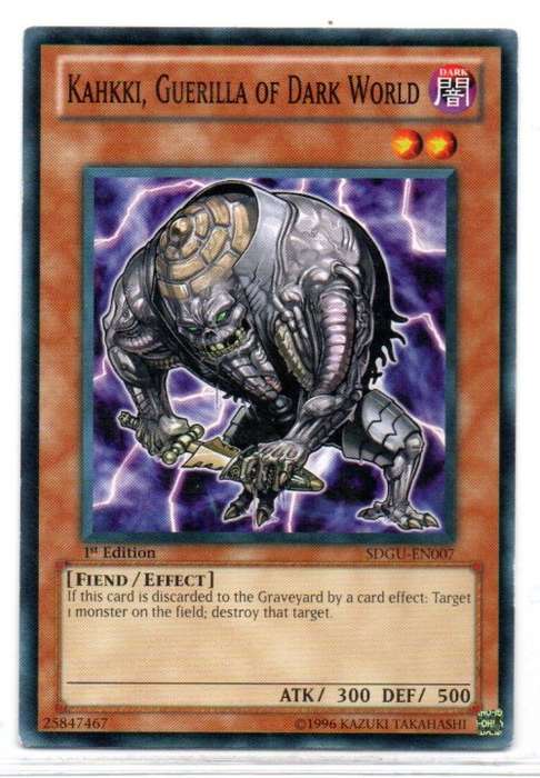 Yu-Gi-Oh! - Kahkki, Guerilla of Dark World - 1st Ed/Common - Gates of the Underworld Structure Deck