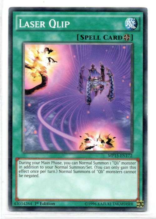 Yu-Gi-Oh! - Laser Qlip - 1st Ed/Common - 2015 Mega-Tin Mega Pack (MP15-EN172)