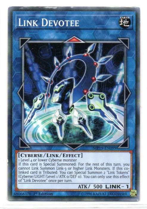 Yu-Gi-Oh! - Link Devotee - 1st Ed/Common - 2019 Gold Sarcophagus Tin Mega Pack (MP19-EN099)