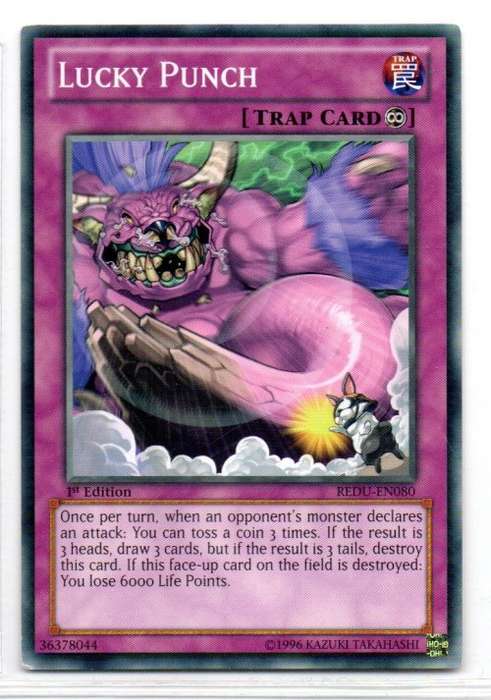 Yu-Gi-Oh! - Lucky Punch - 1st Ed/Short Print - Return of the Duelist (REDU-EN080)
