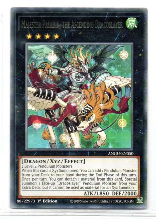Yu-Gi-Oh! - Majester Paladin, the Ascending Dracoslayer - 1st Ed/Rare - Ancient Guardians (ANGU-EN05