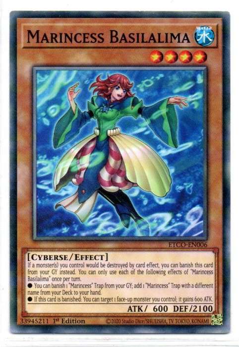 Yu-Gi-Oh! - Marincess Basilalima - 1st Ed/Common - Eternity Code (ETCO-EN006)