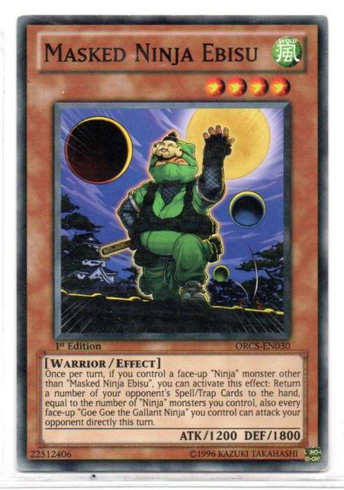 Yu-Gi-Oh! - Masked Ninja Ebisu - 1st Ed/Common - Order of Chaos (ORCS-EN030)