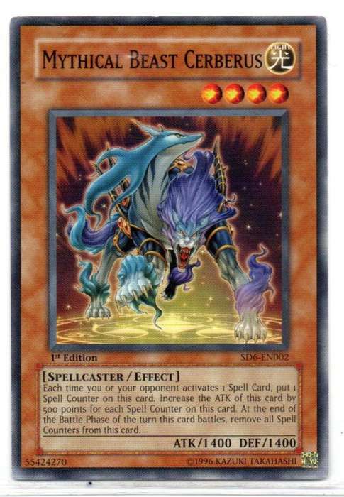 Yu-Gi-Oh! - Mythical Beast Cerberus - 1st Ed/Common - Structure Deck: Spellcaster`s Judgment (SD6-EN