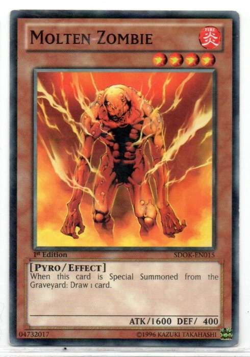 Yu-Gi-Oh! - Molten Zombie - 1st Ed/Common - Onslaught of the Fire Kings Structure Deck (SDOK-EN015)