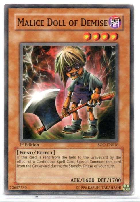 Yu-Gi-Oh! - Malice Doll of Demise - 1st Ed/Common - Soul of the Duelist (SOD-EN018)