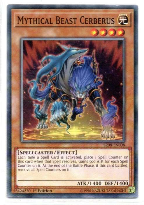 Yu-Gi-Oh! - Mythical Beast Cerberus - 1st Ed/Common - Structure Deck: Order of the Spellcasters (SR0