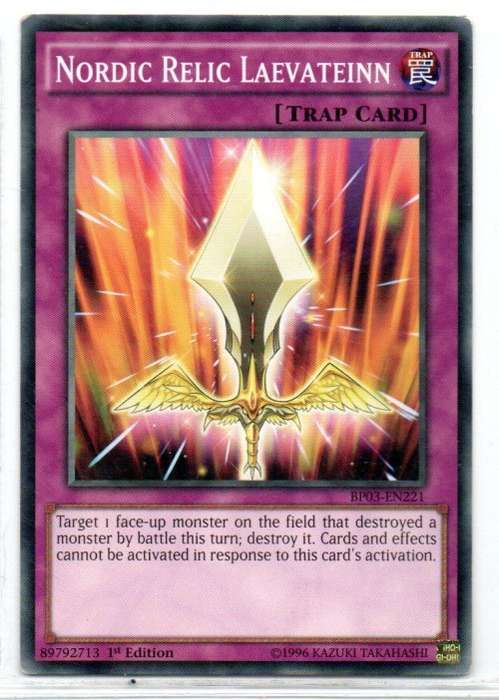 Yu-Gi-Oh! - Nordic Relic Laevateinn - 1st Ed/Common - Battle Pack 3: Monster League (BP03-EN221)