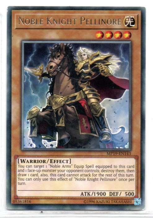 Yu-Gi-Oh! - Noble Knight Pellinore - Rare - 2019 Gold Sarcophagus Tin Mega Pack (MP19-EN143)