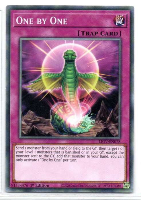 Yu-Gi-Oh! - One by One - 1st Ed/Common - Lightning Overdrive (LIOV-EN078)
