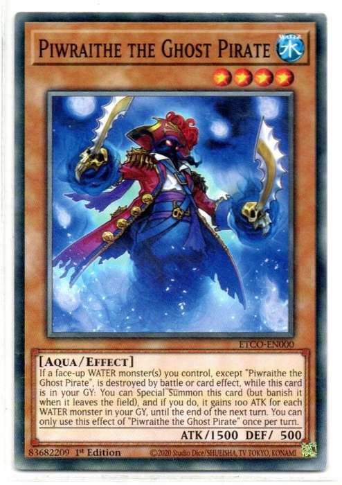 Yu-Gi-Oh! - Piwraithe the Ghost Pirate - 1st Ed/Common - Eternity Code (ETCO-EN000)