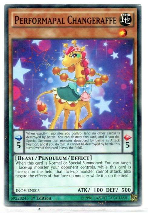 Yu-Gi-Oh! - Performapal Changeraffe - 1st Ed/Common - Invasion: Vengeance (INOV-EN005)