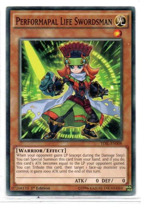 Yu-Gi-Oh! - Performapal Life Swordsman - 1st Ed/Common - The Dark Illusion (TDIL-EN008)