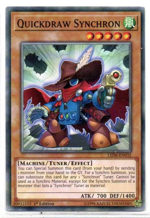 Yu-Gi-Oh! - Quickdraw Synchron - 1st Ed/Common - Legendary Duelists: Magical Hero (LED6-EN032)