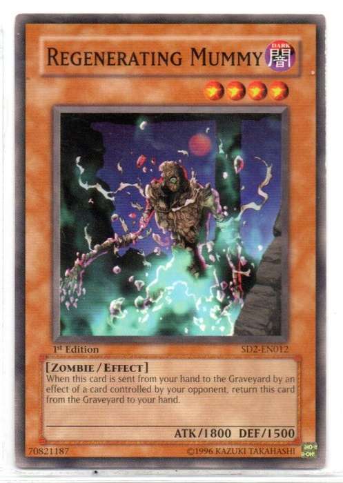 Yu-Gi-Oh! - Regenerating Mummy - 1st Ed/Common - Structure Deck: Zombie Madness (SD2-EN012)