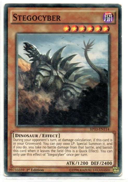 Yu-Gi-Oh! - Stegocyber - 1st Ed/Common - Battle Pack 3: Monster League (BP03-EN114)
