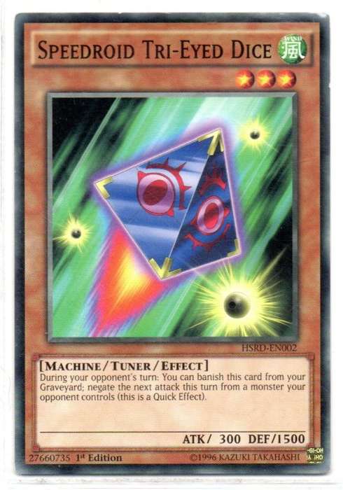 Yu-Gi-Oh! - Speedroid Tri-Eyed Dice - 1st Ed/Common - High-Speed Riders (HSRD-EN002)