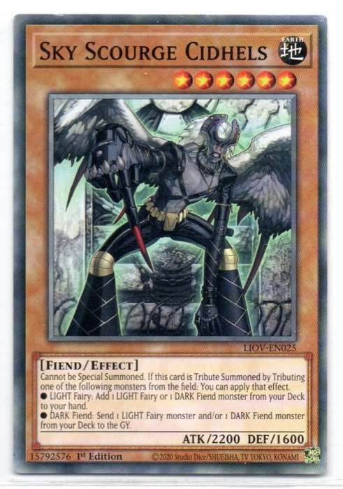 Yu-Gi-Oh! - Sky Scourge Cidhels - 1st Ed/Common - Lightning Overdrive (LIOV-EN025)