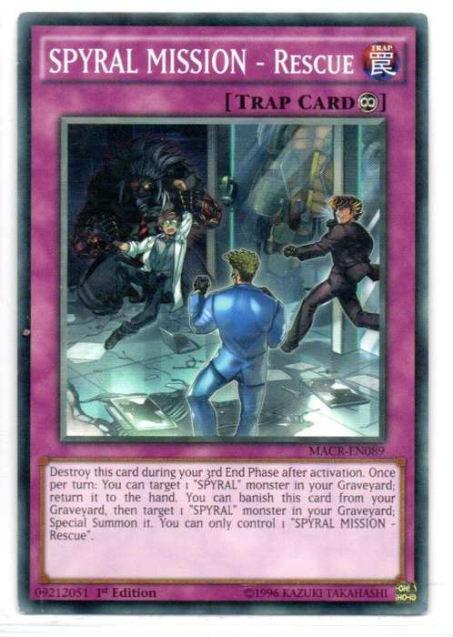 Yu-Gi-Oh! - SPYRAL MISSION - Rescue - 1st Ed/Common - Maximum Crisis (MACR-EN089)