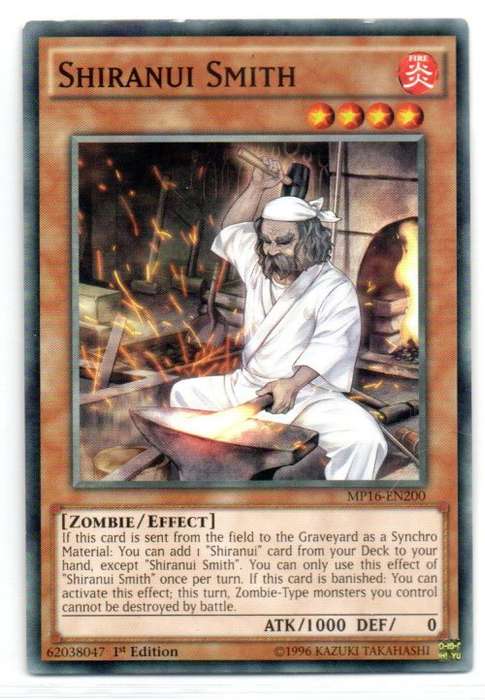 Yu-Gi-Oh! - Shiranui Smith - 1st Ed/Common - 2016 Mega-Tin Mega Pack (MP16-EN200)