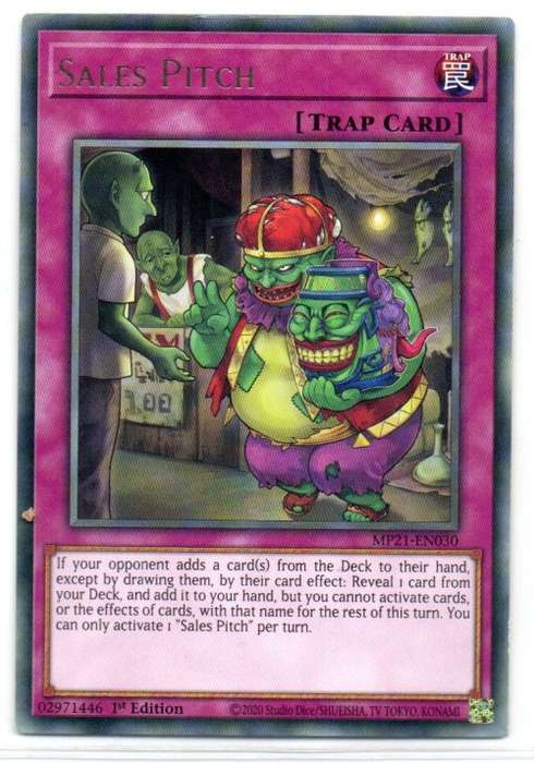 Yu-Gi-Oh! - Sales Pitch - 1st Ed/Rare - 2021 Tin of Ancient Battles (MP21-EN030)