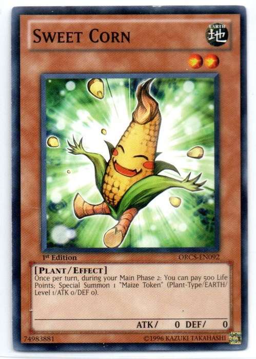 Yu-Gi-Oh! - Sweet Corn - 1st Ed/Common - Order of Chaos (ORCS-EN092)