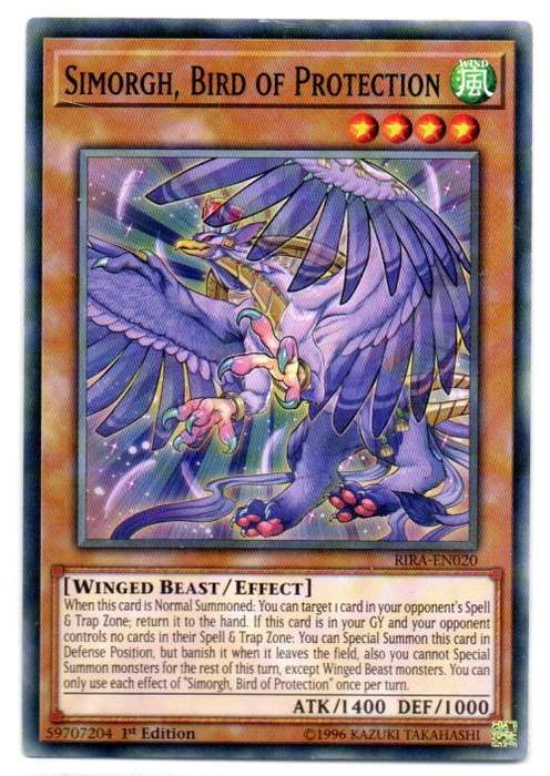 Yu-Gi-Oh! - Simorgh, Bird of Protection - 1st Ed/Common - Rising Rampage (RIRA-EN020)