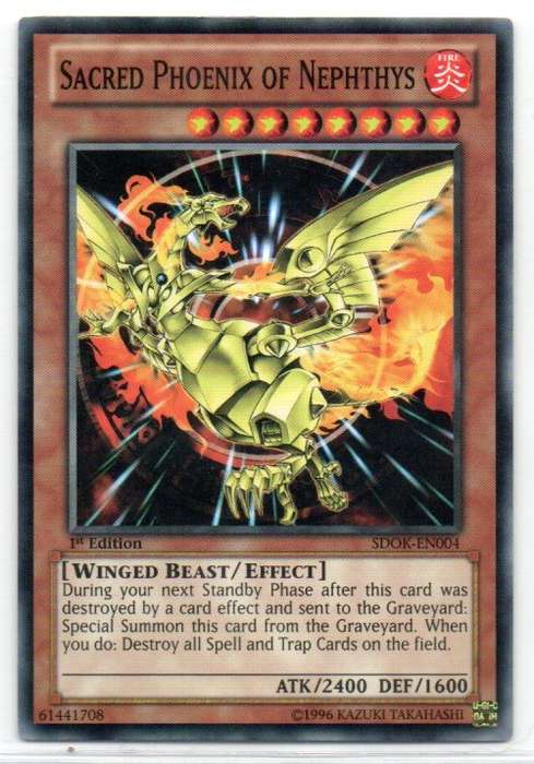 Yu-Gi-Oh! - Sacred Phoenix of Nephthys - 1st Ed/Common - Onslaught of the Fire Kings Structure Deck