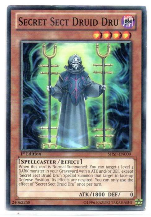 Yu-Gi-Oh! - Secret Sect Druid Dru - 1st Ed/Common - Shadow Specters (SHSP-EN009)