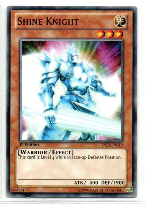 Yu-Gi-Oh! - Shine Knight - 1st Ed/Common - Starter Deck: Xyz Symphony (YS12-EN010)