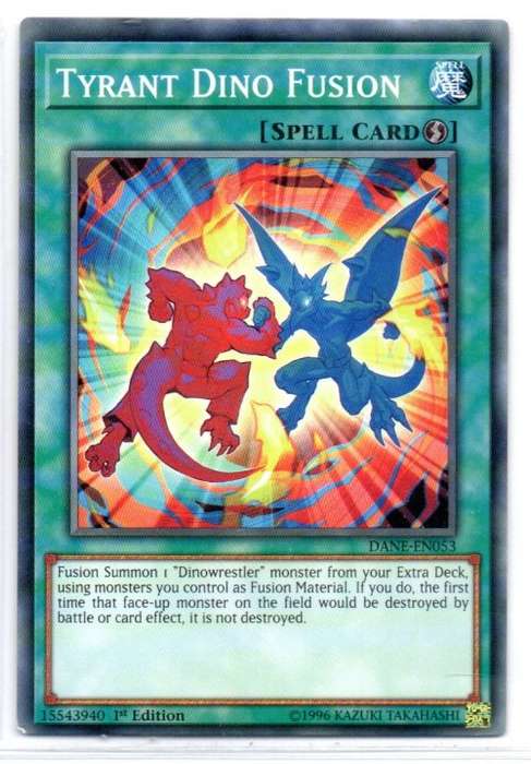Yu-Gi-Oh! - Tyrant Dino Fusion - 1st Ed/Common - Dark Neostorm (DANE-EN053)
