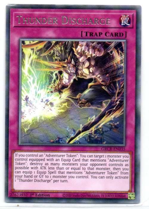 Yu-Gi-Oh! - Thunder Discharge - 1st Ed/Rare - The Grand Creators (GRCR-EN035)