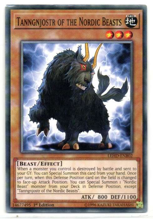 Yu-Gi-Oh! - Tanngnjostr of the Nordic Beasts - 1st Ed/Common - Legendary Hero Decks (LEHD-ENB02)