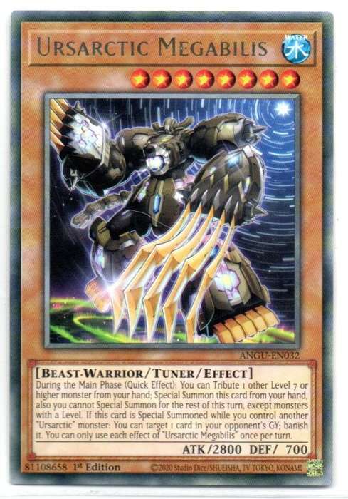 Yu-Gi-Oh! - Ursarctic Megabilis - 1st Ed/Rare - Ancient Guardians (ANGU-EN032)