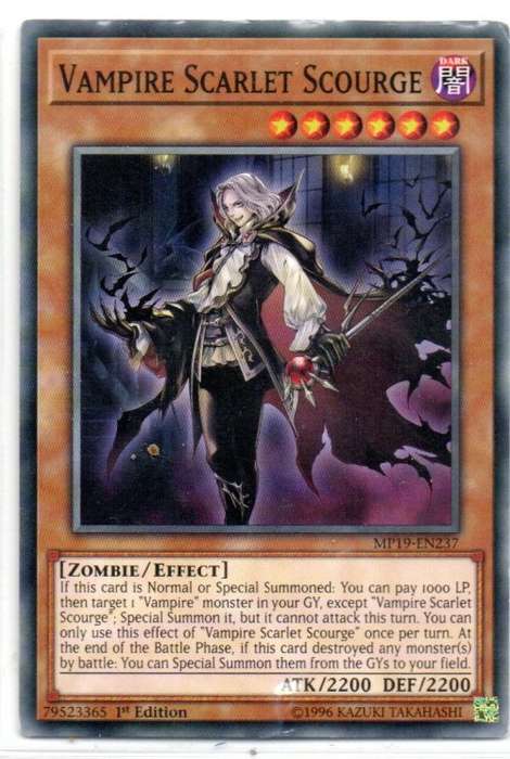Yu-Gi-Oh! - Vampire Scarlet Scourge - 1st Ed/Common - 2019 Gold Sarcophagus Tin Mega Pack (MP19-EN23