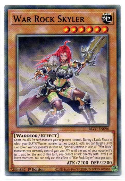 Yu-Gi-Oh! - War Rock Skyler - 1st Ed/Common - Blazing Vortex (BLVO-EN096)