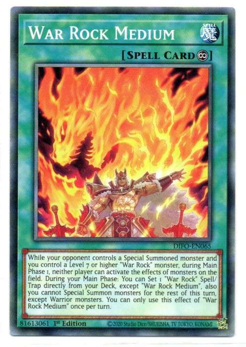Yu-Gi-Oh! - War Rock Medium - 1st Ed/Common - Dimension Force (DIFO-EN065)