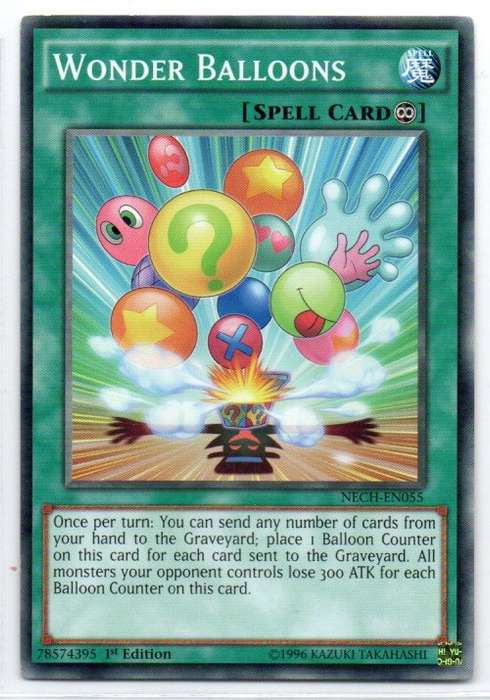 Yu-Gi-Oh! - Wonder Balloons - 1st Ed/Common - The New Challengers (NECH-EN055)