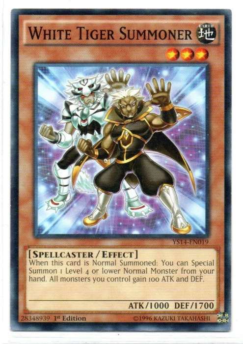Yu-Gi-Oh! - White Tiger Summoner - 1st Ed/Common - Super Starter: Space-Time Showdown (YS14-EN019)