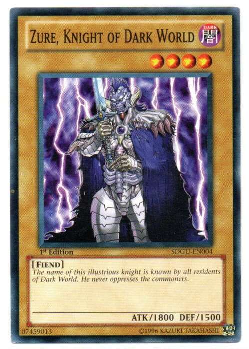 Yu-Gi-Oh! - Zure, Knight of Dark World - 1st Ed/Common - Gates of the Underworld Structure Deck (SDG