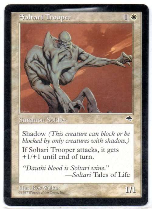 Magic The Gathering 1997 - Soltari Trooper - Tempest
