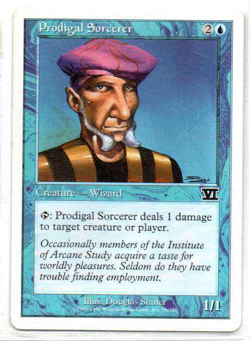 Magic The Gathering 1999 - Prodigal Sorcerer - Classic Sixth Edition