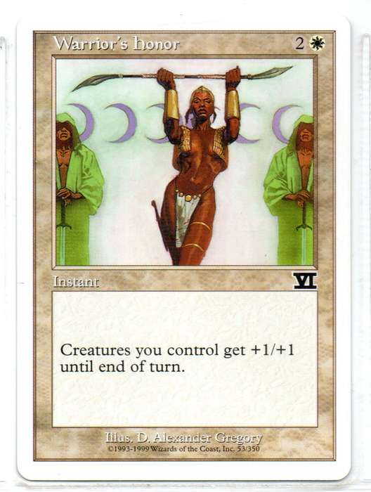 Magic The Gathering 1999 - Warrior`s Honor - Classic Sixth Edition