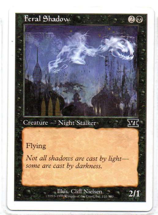 Magic The Gathering 1999 - Feral Shadow - Classic Sixth Edition