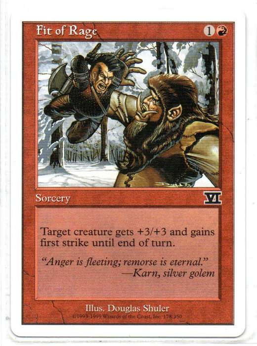 Magic The Gathering 1999 - Fit of Rage - Classic Sixth Edition