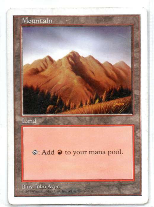 Magic The Gathering 1997 - Mountain - Fifth Edition