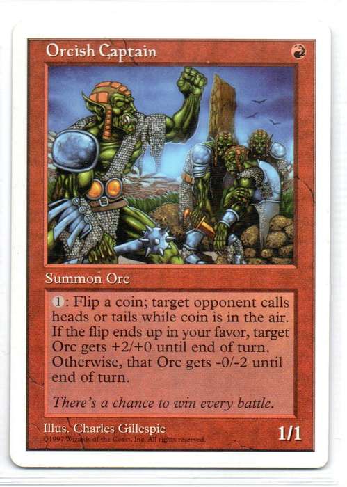Magic The Gathering 1997 - Orcish Captain - Fifth Edition
