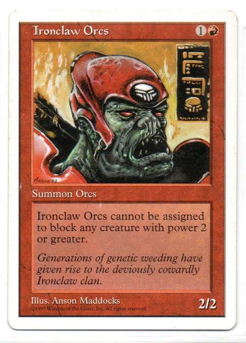Magic The Gathering 1997 - Ironclaw Orcs - Fifth Edition