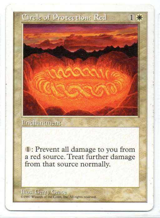 Magic The Gathering 1997 - Circle of Protection: Red - Fifth Edition