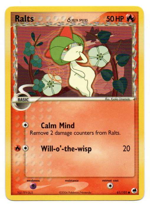 Pokemon TCG: EX Dragon Frontiers - Delta Species Ralts 61/101